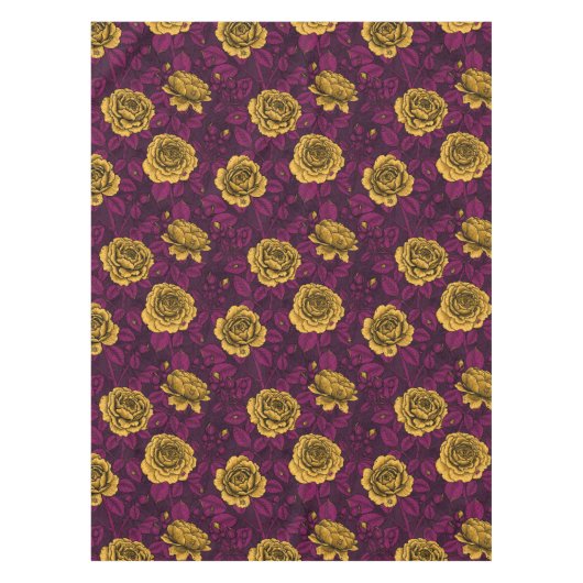 黄色のバラ テーブルクロス (正面)