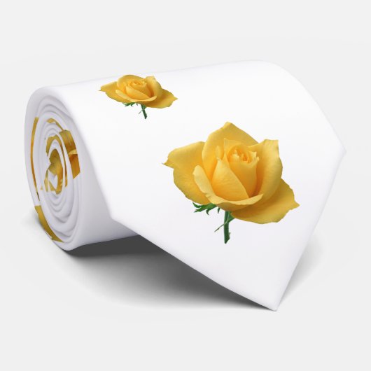 黄色のバラ ネクタイ (ロール)