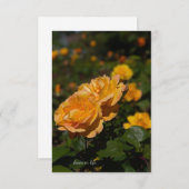 黄色のバラ ノートカード (正面/裏面)