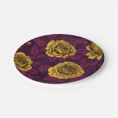 黄色のバラ ペーパープレート (アングル)