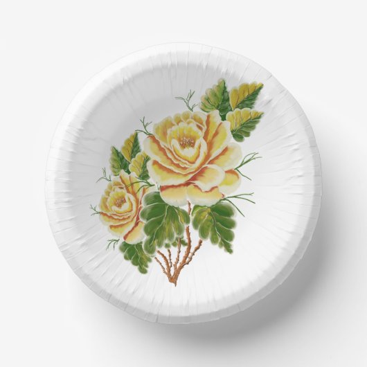 黄色のバラ ペーパーボウル (正面)