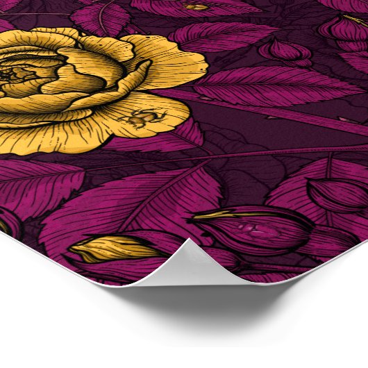 黄色のバラ ポスター (角)