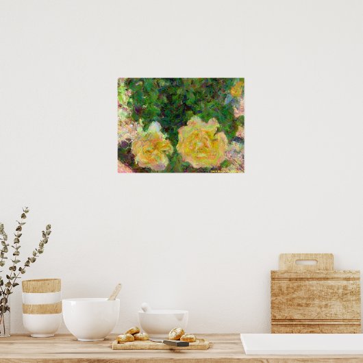 黄色のバラ ポスター (キッチン)