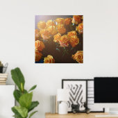 黄色のバラ ポスター (ホームオフィス)