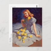 黄色のバラ ポストカード (正面/裏面)