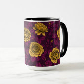 黄色のバラ マグカップ (正面右)