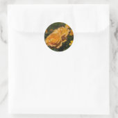 黄色のバラ ラウンドシール (バッグ)