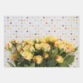 黄色のバラ ラッピングペーパーシート (正面3)