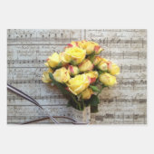 黄色のバラ ラッピングペーパーシート (正面2)