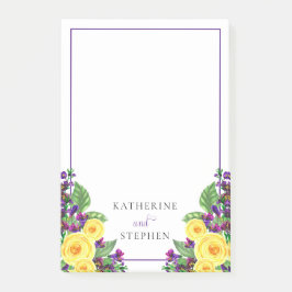 黄色のバラ |ヴァイオレット・ボホ結婚フローラ詳細 ポストイット