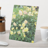 黄色のバラ 台座サイン (インサイチュ)