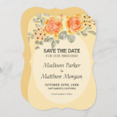 黄色のバラ 招待状 (正面/裏面)