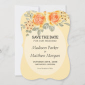 黄色のバラ 招待状 (正面)