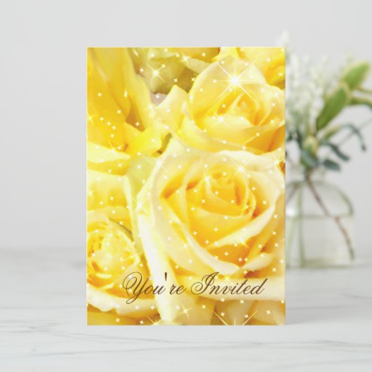 黄色のバラ 招待状 (スタンド正面)