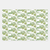 黄色のバラ(緑の葉バラ) ラッピングペーパーシート (正面3)