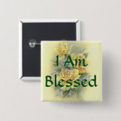 黄色のバラ 缶バッジ (正面&裏面)