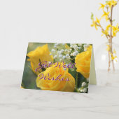 黄色のバラ 2007-b- 様々な行事に合わせてカスタマイズ カード (黄色い花)