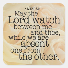 黄色のバラ | Mizpah 賛美's スクエアシール