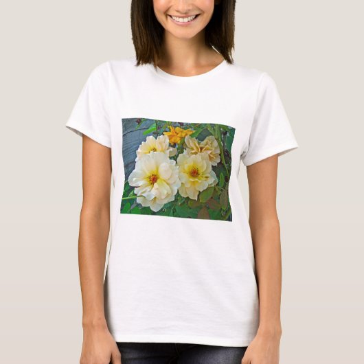 黄色のバラ Tシャツ (正面)