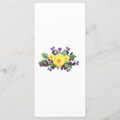 黄色のバラ | Violets Boho Floral Wedding Menu メニュー (裏面)