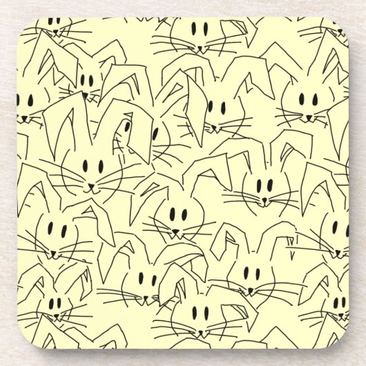 黄色のバンニのバンチ – シームレスなパターン。 コースター (正面)
