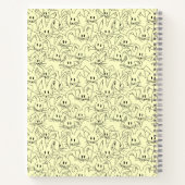 黄色のバンニのバンチ – シームレスなパターン。 ノートブック (裏面)