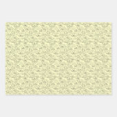 黄色のバンニのバンチ – シームレスなパターン。 ラッピングペーパーシート (正面3)