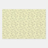 黄色のバンニのバンチ – シームレスなパターン。 ラッピングペーパーシート (正面2)