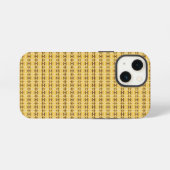 黄色のパスタ柄 iPhoneケース (裏面横)