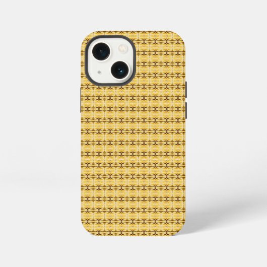 黄色のパスタ柄 iPhoneケース (裏面)