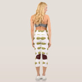 黄色のパターン カプリレギンス (裏面)