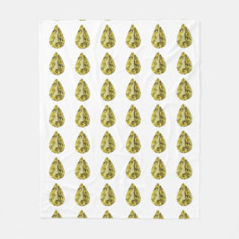 黄色のパターン フリースブランケット