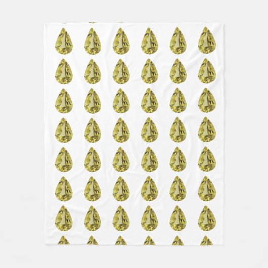 黄色のパターン フリースブランケット (正面)