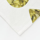 黄色のパターン フリースブランケット (角)