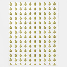 黄色のパターン フリースブランケット