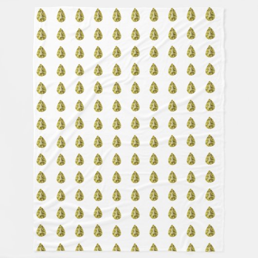 黄色のパターン フリースブランケット (正面)