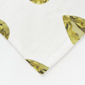 黄色のパターン フリースブランケット (角)