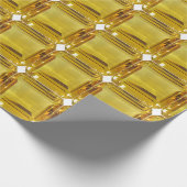 黄色のパターン ラッピングペーパー (角)