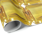 黄色のパターン ラッピングペーパー (ロールコーナー)