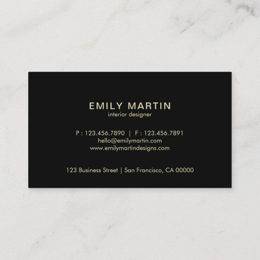 黄色のパターン 名刺 (裏面)