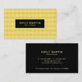 黄色のパターン 名刺 (正面/裏面)
