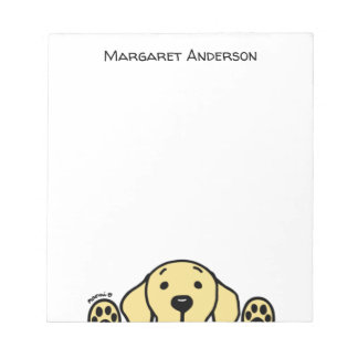 黄色のパーソナライズされたラブラドールWatching You Notepad ノートパッド