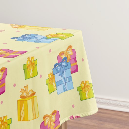 黄色のパーティーギフトテーブルテーブルクロス テーブルクロス (インサイチュ)
