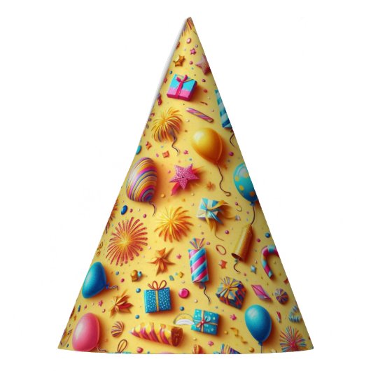 黄色のパーティー パーティーハット (左)