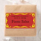 黄色のビクトリアンスタイルフレーム（カイエンレッドバック付） ラベル (インサイチュ)