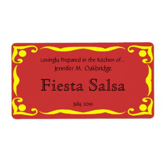 黄色のビクトリアンスタイルフレーム（カイエンレッドバック付） ラベル