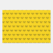 黄色のビジネスロゴのシームレスなパターン ラッピングペーパーシート (正面2)