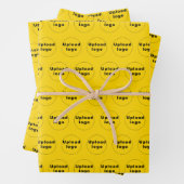 黄色のビジネスロゴのシームレスなパターン ラッピングペーパーシート (インサイチュ)