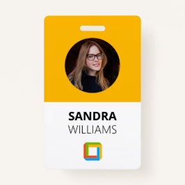 黄色のビジネス従業員ID バッジ