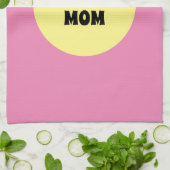 黄色のビッグドット キッチンタオル (折り畳み)